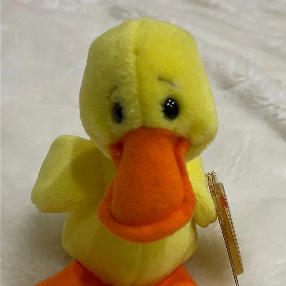 Ty Yellow and Orange Plush Duck